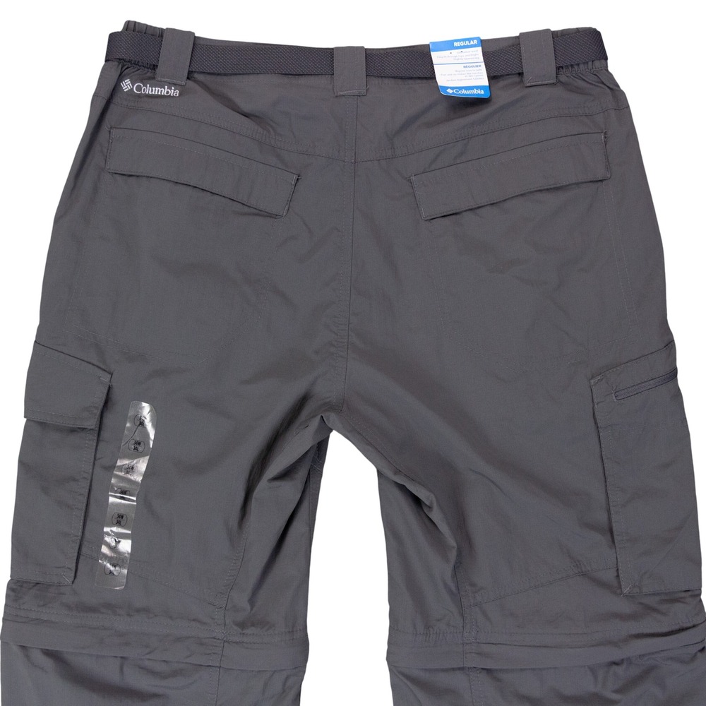 NWT Columbia Kestrel Trail Convertible Pants Mens 34x34 Grey Nylon UPF 50 - Picture 4 of 15
